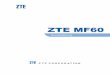 ZTE MF60 - Amazon S3...ZTE MF60 ist ein 3G/2G mobiles Hotspot-Gerät, das in GSM/GPRS/EDGE/WCDMA/ HSPA/HSPA+ Netzwerken funktioniert. Die Client-Geräte können sich durch USB oder