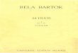 BELA BARTOK - Petrucci Music Library · Den folgenden Stucken liegen - von z,\\'ei an denbetrefJenden StellenhezeichnetenAusnahmen ahgesehen - durchwegs je eine Bauemmelodie zugrunde