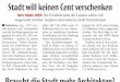 Stad will keinen Cent verschenken · Das Deutsche Rote Kreuz bietet bewegungs-freudigen Menschen die Mög-lichkeit zur Teilnahme an ... sprache mit der NRW-Bank Anfang nächsten Jahres