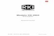 RKI Instruments manual GX-2003 Word Español · GX-2003 – MANUAL DEL OPERADOR Tabla de Concepto 2 RKI Instruments Inc., garantiza que el modelo GX-2003 es comercializado libre de