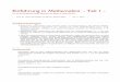Einführung in Mathematica - Teil 1flohr/lectures/mmdp/ws13/MK1.pdf · Mathematica kann auf sehr allgemeine Weise Reihenentwicklungen von Funktionen berechnen. Am bekanntesten ist