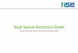 Noah System Electronics GmbH - NSE website · Noah System Electronics GmbH ENTWICKLUNG UND PRODUKTION VON LEISTUNGSELEKTRONIK. Die traditionellen Lösungen für die Stromverteilung