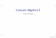 Lineare Algebra I - uni-leipzig.dediem/la/zusammenfassung...Lineare Algebra I – p. 4 Einige Begriffe aus Kapitel I Menge Abbildung Bild, Urbild injektiv, surjektiv, bijektiv Relation