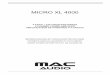 MICRO XL 4000 - Mac Audio Onlineshop · 5.5 FILTERWAHLSCHALTER KANAL 1 UND 2 (9), FILTERPOSITION CLONE In Stellung CLONE bekommt Kanal 1/2 das Eingangssignal vom Vorverstärker der
