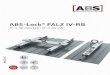 ABS-Lock® FALZ IV-RB...2 |ABS-Lock® FALZ IV-RB PF-4-RB-450/660 • PF-4-RB-ZW Werkzeuge | Tools 17, 24 24 3/16" Kontakte | Contact persons Vertrieb & Technische Beratung Sales &