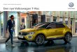 Brosjyre med tekniske data og utstyr Den nye Volkswagen T-Roc · 2019-06-15 · Car-Net Security & Service nødanropstjeneste B Dekktrykkontrollanviser B Elektronisk håndbrekk med