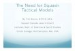 The Need for Squash Tactical Models - WordPress.com · Tactical Squash Models There are two tactical models (unpublished, Bacon, 2014) that have been developed and can be used to