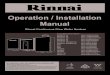 Operation / Installation Manual - Winning Appliances...Rinnai Australia 3 Operation Manual IMPORTANT INFORMATION The range of Rinnai continuous flow water heaters referred to in this