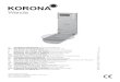 Wanda - KORONA electric GmbH...Die Waage wurde entwickelt um Sie an der Wand zu montieren oder auf eine Arbeitsplatte zu stellen. Wandhalterung Wichtig! Legen Sie zuerst 2 “AAA”