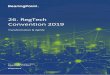 26. RegTech Convention 2019 

1 26. RegTech Convention 2019 Transformation & Agility 26. –27. November 2019 Kap Europa, Frankfurt #regtechcon