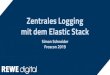Zentrales Logging mit dem Elastic Stack - FrOSCon€¦ · Zentrales Logging mit dem Elastic Stack Simon Schneider Froscon 2019