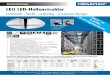 MM LEO PN 2018 - MEGAMAN Energiesparlampen und LED · LEO LED-Hallenstrahler Lichtstark leicht vielseitig modernes Design PROFESSIONAL 220-240V HPF >0.9 IP65 50° 110° +60°C