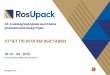 RosUpack19 postshow ru...роста и источники эффективности бизнеса для производителей упаковки. Конференция «Технологические