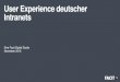 User Experience deutscher IntranetsDas Intranet erleichtert die interne Kommunikation (z.B. durch das Mitarbeiterverzeichnis etc.). 19. ... für erfolgreiche digitale Medien ... Haus