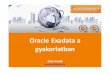 Oracle Exadata a · • előre konfigurált, integrált HW-SW • Egységes Quarter-, Half-, Full rack konfigurációk • extrém gyors 40 Gb/s InfiniBand kapcsolatok • Teljesen