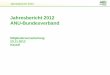 Jahresbericht 2012 ANU-Bundesverband - …...2012/11/23  · Jahresbericht 2012 yf gesamt U-Zentren Einzelmitgl. Zuwachs in % Brandenburg 48 60 74 80 42 38 6 8,1% Berlin 23 25 37 41