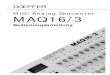MIDI Analog Sequenzer MAQ16/3 - Doepfer · CV/Gate-Anschlüsse An der Geräterückseite befinden sich 6 Klein-Klinkenbuchsen (3.5mm) die mit „CV1“, „CV2“, „CV3“, „Gate