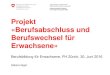 Projekt «Berufsabschluss und Berufswechsel für Erwachsene» · Projekt «Berufsabschluss und Berufswechsel für Erwachsene» Berufsbildung für Erwachsene, PH Zürich, 30. Juni