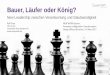 Bauer, Läufer oder König?...2017/03/02  · NEW WORK Session: Parameter erfolgreicher Transformation Design Offices München, 14. März 2017 CompuSafe AG Agile-Sourcing für IT und