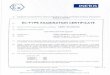 Doruk Endustri Vana ve Otomasyon Sistemleri Ltd · 2017-11-06 · EC-Type Examination Certificate N INERIS 13ATEX0018X (16) (17) (18) ROUTINE EXAMINATIONS AND TESTS In accordance