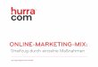 ONLINE-MARKETING-MIX · Hurra, unsere Standorte. Hurra.com ist eine der ersten und größten SEM Agenturen in Europa. Seit über 10 Jahren betreuen wir 28.02.2013 # M&V Unternehmerkreis