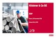 Klöckner & Co SE · 2019-11-19 · Klöckner & Co SE auf einen Blick 3 01 November 2018 | Klöckner & Co SE 200.000 PRODUKTE 50 LIEFERANTEN 6,1 Mio. Tonnen 6,3 Mrd. € 220 Mio