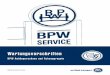 Wartungsvorschriften: BPW Anhängerachsen und Achsaggregate · 2017-03-02 · 3. BPW Anhängerachsen / Lenkachsen ..... Seite 6 3.1 Schmierarbeiten Seite 6 3.2 Wartungsarbeiten und