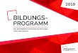 BILDUNGS- PROGRAMM · 2018-11-13 · Mehr Präsenz im Betrieb bzw. in der Dienststelle schaffen – Öffentlichkeitsarbeit im Betriebs- und Personalrat 46 30.10.2019 Jena Betriebliches
