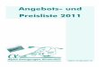 Angebots- und Preisliste 2011 - Alpha Reinigungen · OFFICE A Etzbergstrasse 18 CH - 8405 Winterthur TEL +41 (0)52 233 12 15 P FAX +41 (0)52 233 12 21 MOBIL +41 (0)79 658 15 21 INTERNET