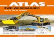 ZwEIwEgEbaggER - Atlas GmbH...IMMER DIE RICHTIGE WAHL 1404 ZW mit dem CARSY-System 17 - 20 t 95 kW (130 PS) Schwenkradius: 1575, 1700 mm 1404 Reibrad 17 - 19 t 95 kW (130 PS) Schwenkradius: