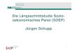 Die Längsschnittstudie Sozio- oekonomisches Panel (SOEP ......Unterstützung (Pressemitteilung vom 16.11.2009 • „Als eine der wichtigsten Forschungsinfrastrukturen in den Sozial-,