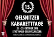 15. Oelsnitzer Kabaretttage · 2016-12-27 · Die Treue Eures Publikums spricht für 15 Jahre Kabarett, Satire und Comedy auf höchstem Niveau. Euer kleines Zinnmännel, der Barhocker,