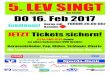 5. LEV SINGT - Bauverein Langenfeld · 2016. 10. 27. · 5. LEV SINGT DO 16. Feb 2017 Das größte Rudelsingen der Stadt! Karnevalslieder, Pop, Oldies, Schlager, Charts Mit Leverkusener