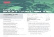 SPRING 2019 SPRING 2017 BIOLOGY COURSE DIRECTORY · 2018. 11. 14. · BIOLOGY COURSE DIRECTORY 11/14/2018 SPRING 2019 TABLE OF CONTENTS: BMB Courses Pg. 2-3 Cell & Molecular Courses