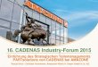 16. CADENAS Industry-Forum 2015 · 16. CADENAS Industry-Forum 2015 Einführung des Strategischen Teilemanagements PARTsolutions von CADENAS bei AMAZONE Pascal Giron / Christian Vennemann,