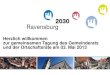 Herzlich willkommen zur gemeinsamen Tagung des ......2013/05/03  · Mai 2013 Integrierter Stadtentwicklungsprozess Ravensburg 2030 1 Guten Morgen! Herzlich willkommen zur gemeinsamen