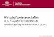 Wirtschaftswissenschaften - TU Chemnitz · 2016. 6. 2. · Wirtschaftswissenschaften mit der italienischen Partneruniversität Università degli Studi di Napoli „Parthenope“ Internationales