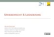 RHEBERRECHT & LIZENZIERUNG · EU Richtlinien (Datenbanken 96/9/EG, Information 2001/29/EG, ... Download = Digitale Vervielfältigung . Verwertungsrechte (UrhG) II Zurverfügungstellungsrecht