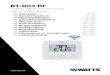 User Guide | Wirelsess digital thermostat BT-D03-RF · BT-D03 RF Wireless digital room thermostat WATTS Vision® System wattswater.eu User guide 2–20 Benutzerhandbuch 21–40 Manuel