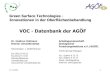 VOC - Datenbank der AGÖF · Fahrenheitstr. 1, 28359 Bremen Fon 0421/7 66 65 Fax 0421/7 14 04 hofmann@bremer-umweltinstitut.de Arbeitsgemeinschaft ökologischer Forschungsinstitute