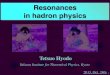 Resonances in hadron physics - Tokyo Metropolitan University · Universal phenomena in hadron physics Universal few-body physics