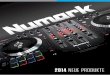 Numark NPG 2014 MESSE DE ... • Serato® DJ Intro Software im Lieferumfang enthalten* 4-KANAL DJ coNtroLLer mIt AUDIo I/o • Berührungsempfindliche Dual-Zone Wheels • 16 hintergrundbeleuchtete,