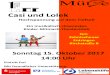 Casiund Lolek - Zehntscheuer Entringen · 2017. 10. 6. · Ort: Zehntscheuer Entringen Kirchstraße 6 Casiund Lolek Hochspannung auf dem Tiefseil Ein musikalisch-clowneskes Kinder-Mitmach-Theaterstück