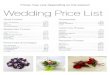 4VMGIW QE] ZEV] HITIRHMRK SR XLI WIEWSR · PDF file

Wedding Price List Bridal Flowers Hand Tied Bouquet..... ..... Tear Drop Throwing Bouquet..... Bridesmaid Flowers