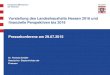 Vorstellung des Landeshaushalts Hessen 2016 und ... · Im Jahr 2016 gilt erstmals der neue Hessische Hochschulpakt 2016-2020. Danach erhöht sich das Hochschulbudget jährlich um