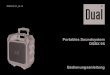 Portables Soundsystem DSBX 95 Bedienungsanleitung · Vorsichtsmaßnahmen zu Gebrauch und La gerung Temperatur beim Gebrauch und Aufladen: 0 bis 40°C Benutzen, laden, lagern oder