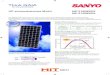 HIT photovoltaisches Modul HIP-215NKHE5 HIP-214NKHE5 · Die SANYO HIT (Heterojunction with Intrinsic Thin layer)-Solarzelle besteht aus monokristallinen Hybrid-Wafern, beschichtet