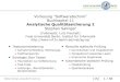 Vorlesung Softwaretechnik Buchkapitel 11 Analytische ... … · Stephan Salinger, salinger@inf.fu-berlin.de [15] 3 / 48 Wo sind wir?: Qualitätssicherung • Einsicht: Man macht beim