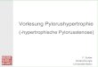 Vorlesung Pylorushypertrophie - Universitätsmedizin Mainz · Op Prinzip (3) alle 5 Techniken schneiden den Pylorus längs ein 1.) traditionelle „offene“ OP durch Oberbauchschnitt
