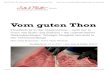 Salz & Pfeffer Das Magazin der Gastronomie Vom guten Thon in der Gastrono… · Salz & Pfeffer | Das Magazin der Gastronomie | Vom guten Thon  1 von 21 27.11.2017, 07:39